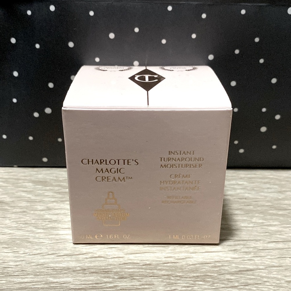 Charlotte Tilbury- Magic cream 1.6 FL oz with sample of the magic serum.